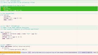 Clojure Tip of the Day - Episode 4: Threading Macros: part 1 - thread-first, thread-last, thread-as