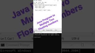 Multiply two Floating Point Numbers in Java || Java Program to Multiply Two Floating numbers