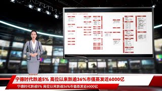 宁德时代跌逾5% 高位以来跌逾36%市值蒸发近6000亿