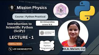 Introduction to Scientific Python (SciPy) || LECTURE - 1 || CUPLP4_CCF_2026