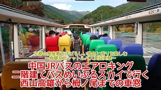 中国JRバス 二階建てバス めいぷるスカイ 西山高雄から栂ノ尾まで乗ってみた 高雄京北シャトルバス aRound162【約10分のスカイバス体験】