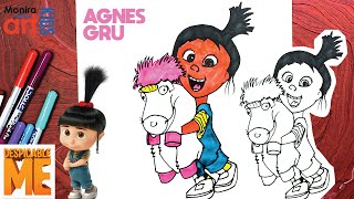 How to Draw Agnes from  Despicable Me | Easy Kids Drawing