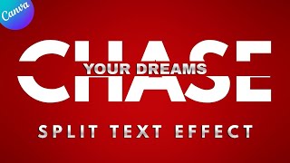 Split Text Effect in Canva | Viral Text Design Trick