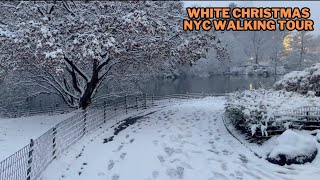 MAJOR SNOWFALL IN NYC ON THE FIRST DAY OF WINTER! WALKING TOUR NYC CHRISTMAS