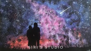 Speed painting| Romantic couple stargazing | Siri's Studio
