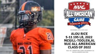 Alou Rice 5-11 195 LB, 2022  McGill-Toolen,AL  NUC All American Class of 2022