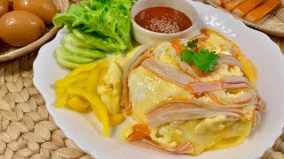 Fried egg with Gosujung sauce_ពងមាន់ចៀនទឹកជ្រលក់បែបកូរ៉េ