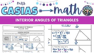 Interior Angles of Triangles Triangle Sum Theorem | 8th Grade Math Pre-Algebra