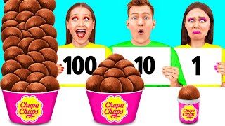 100 Layers of Food Challenge | Awesome Kitchen Hacks by ChallengeTeen