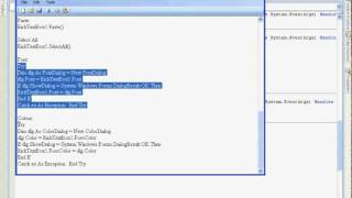 VB 2008/2010 Tutorial - Advanced Text Editor