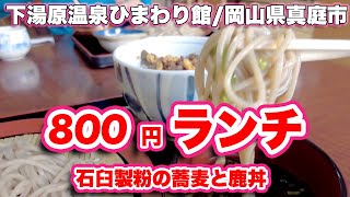 下湯原温泉ひまわり館/岡山県真庭市【ランチ】日本一の蛍の里で地元の蕎麦と鹿肉をいただく【旅行VLOG/4K】米子道,湯原倉吉IC,湯原温泉郷,レストラン,鹿肉,蛍,蕎麦,鹿肉丼,トロロ蕎麦