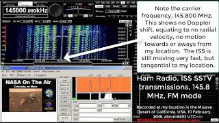 Ham Radio, ISS with SSTV transmissions, 145.8 MHz, FM mode, 10 February, 2019, 0252 UTC, re-upload