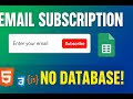 How To Build An Email List Form with Google sheet
