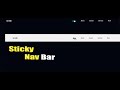 How to make sticky navigation bar Using |Html |CSS | js