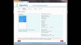 ObjectPrint First Time Wizard