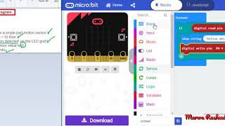 Motion Sensor program - MakeCode