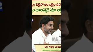 5 ఏళ్లలో 20 లక్షల ఉద్యోగాలు మా లక్ష్యం: మంత్రి లోకేష్ | MG TV NEWS | ANDHRA PRADESH