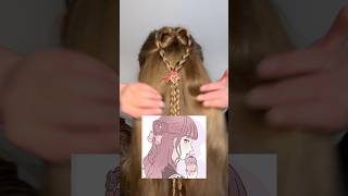 Easiest Heart Valentine’s hairstyle 😍 #valentinesday #hairstyle #hairtutorial