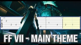 Final Fantasy VII Main Theme Guitar Tab Tutorial