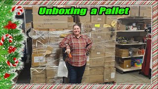 Unboxing a pallet with lots and lots of Christmas - Check out what we got from this closeout company