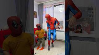 Spiderman and Mini Deadpool dance😂#dance #funny