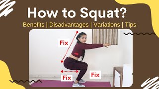 types of squats variations| squats benefits | SQUAT WORKOUT for beginners #ytshorts @LivingBright