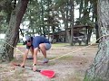 slackline　綱渡り　スラックライン　生まれたての小鹿バージョン