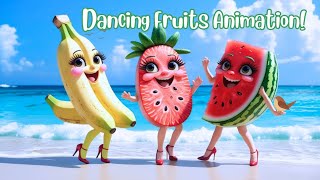 ✨ Dancing Fruits Party! Banana, Strawberry & Watermelon Grooving to DJ Beats! 🎶🍌🍓🍉