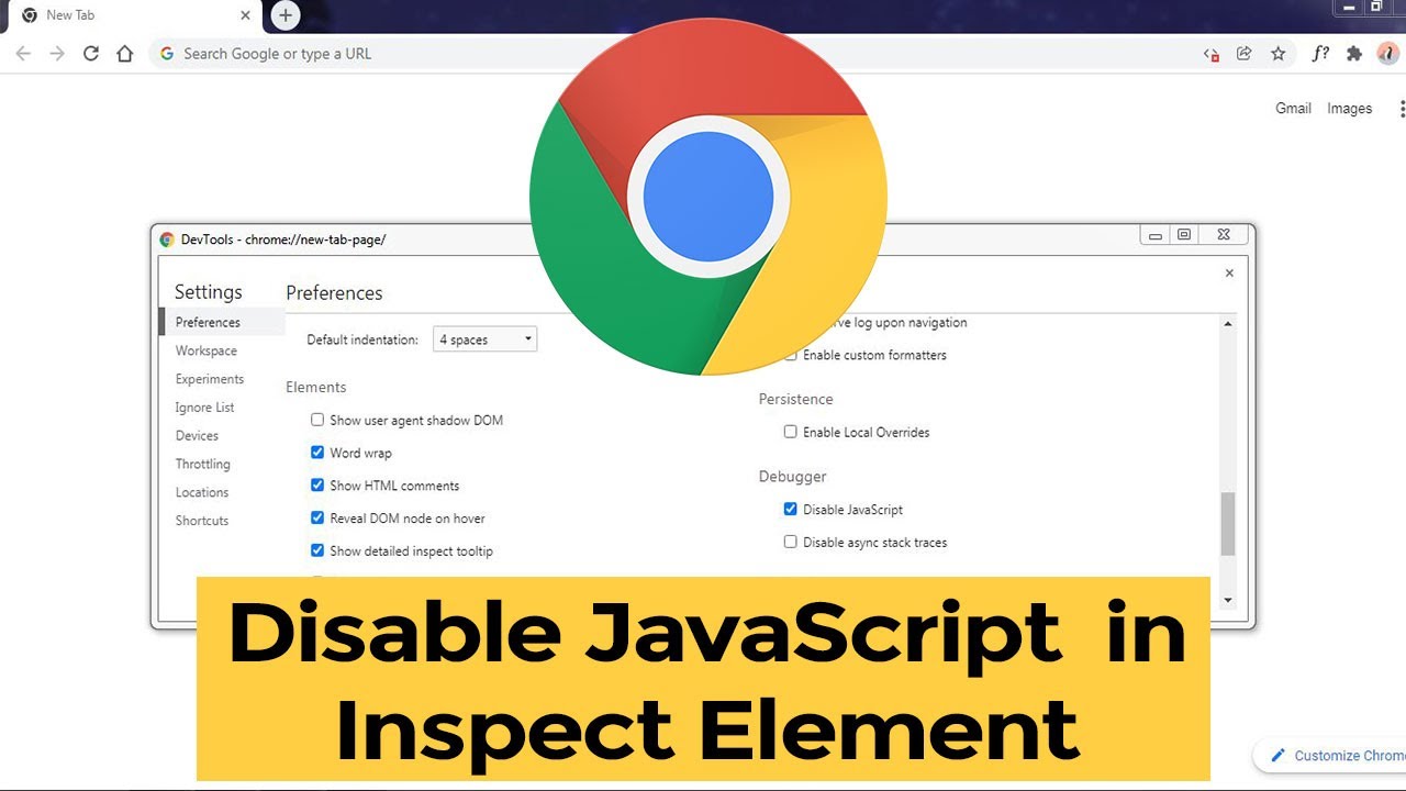 How To Disable JavaScript In Inspect Element In Chrome? - YouTube