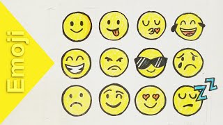 Easy to draw emotion faces emoji skype yahoo facebook zalo
