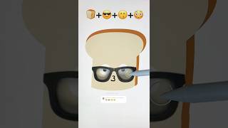 🍞+😎+😙+😳=? Emoji Mixing #digitalart #emojichallenge #funny #shorts