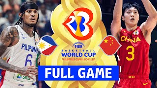 Philippines v China | Full Basketball Game | FIBA Basketball World Cup 2023