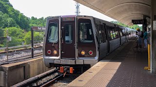 WMATA Alstom 6000 Series on the Red Line arriving at Fort Totten