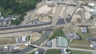 杷木地区赤谷川流域の復興工事