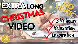 Watercolor Christmas Inspiration! 3+ HOURS of Continuous Relaxing and Realtime Tutorials (no music)