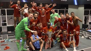 Inside the dressing room for Liverpool's Super Cup celebrations | EXCLUSIVE FOOTAGE from Istanbul