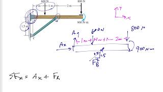Statics - Two force member - example 2