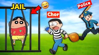Shinchan And Nobita In Jail 😱 || 🤣 Funny Game Roblox