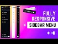 Sidebar Menu HTML CSS | Sidebar Dropdown Menu Using HTML, CSS, and JavaScript