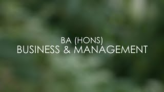 BA (Hons) Business \u0026 Management