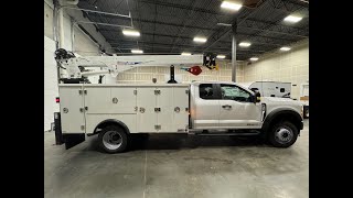 2024 Ford F550 Super Cab with Stellar TMAX 1-11 Hybrid Aluminum body with a 8630 Hydraulic crane