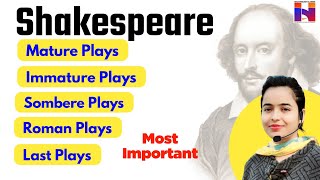 Shakespeare Plays | Mature, immature, sombere, Roman, Last Plays | TGT PGT English Preparation