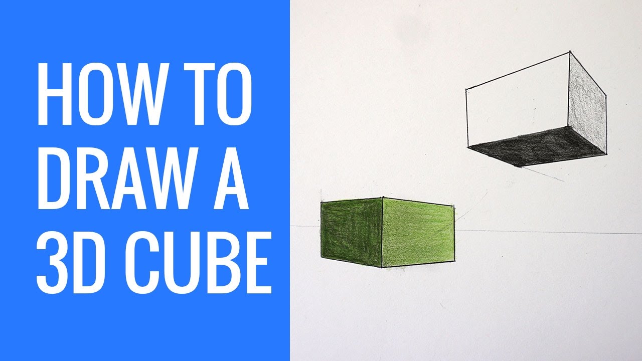 How To Draw A 3d Cube Youtube
