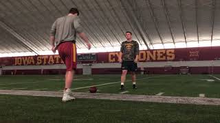 LS Steven Wirtel- pre draft snapping workout April 11th, 2020 (blocking right)