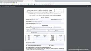 Payment Request Form Tutorial
