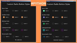 Python: How to Create 5 Custom Radio Buttons in Python Tkinter [ With Source Code ]