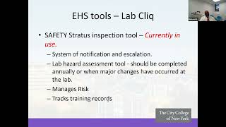 Safety Stratus – EHS Tools to Assist Principal Investigators with Regulatory and Safety Compliance