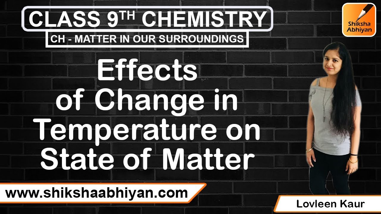 Effects Of Change In Temperature On State Of Matter | Matter In Our ...