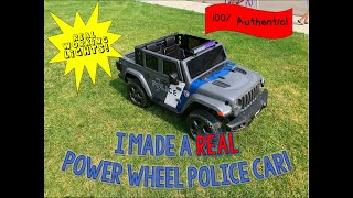 Jeep Wrangler Police Car Power Wheel