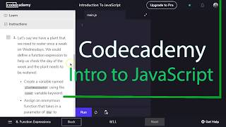 Functions Exercise 8 Conditionals Introduction to JavaScript Codecademy